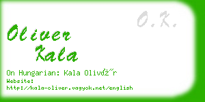 oliver kala business card